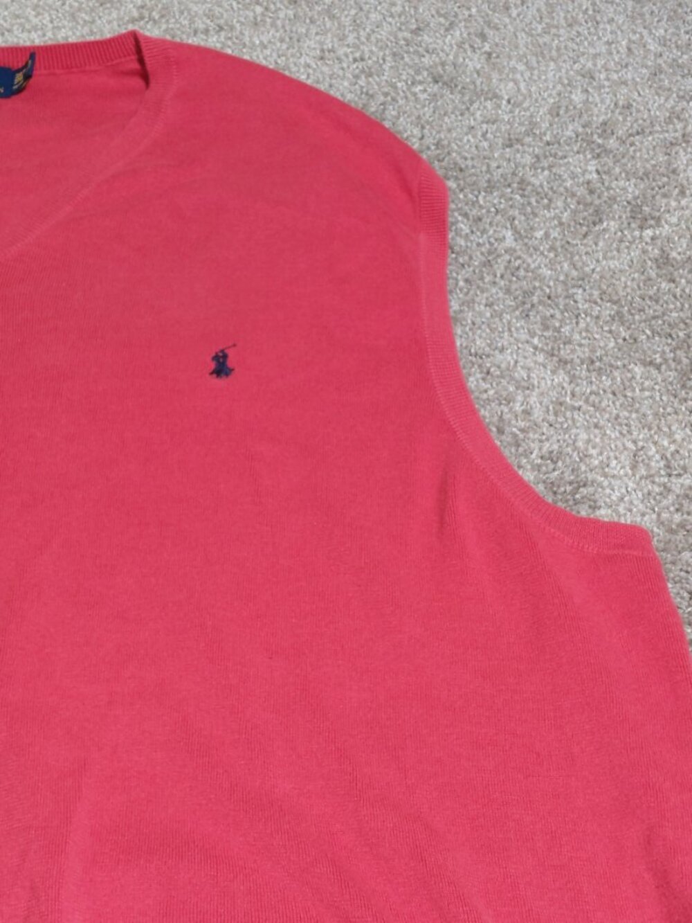 Polo Ralph Lauren 100% Pima cotton sweater vest Red size 3XLT - Picture 4 of 6